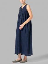 Load image into Gallery viewer, Simple Solid Color Cotton And Linen Women&#39;S Dress