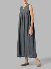 Load image into Gallery viewer, Simple Solid Color Cotton And Linen Women&#39;S Dress