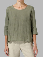 Load image into Gallery viewer, Loose Cotton And Linen Women&#39;S Top