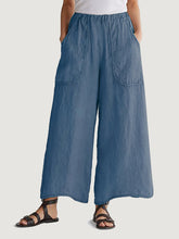 Load image into Gallery viewer, Women&#39;S Cotton And Linen Trousers With Solid Color Pockets