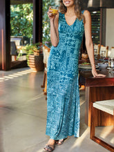 Load image into Gallery viewer, Women Bohemian Sleeveless Printed Maxi Dress