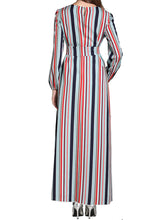 Load image into Gallery viewer, Casual Round Neck Slim Striped Long Sleeve Dress