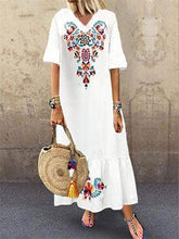 Load image into Gallery viewer, Spring And Summer Print Ethnic Style Women&#39;S Dress