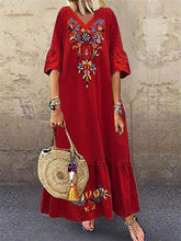 Load image into Gallery viewer, Spring And Summer Print Ethnic Style Women&#39;S Dress