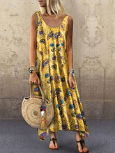 Load image into Gallery viewer, Ethnic Holiday Printing Round Neck Sleeveless Casual Dress