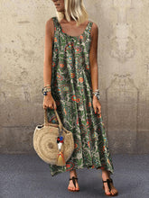 Load image into Gallery viewer, Ethnic Holiday Printing Round Neck Sleeveless Casual Dress