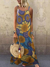 Load image into Gallery viewer, Bohemian Holiday Dress Fashion Color Printing Sling Casual Dress