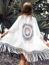 Load image into Gallery viewer, Women Beach Hollow Tassel Loose Cover-Up