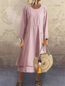 Commuter Fake Two-Piece Women'S Dress