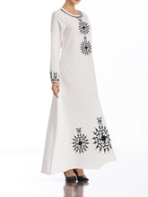 Load image into Gallery viewer, Embroidered Slim-Fit Ethnic Style Big Swing Dress