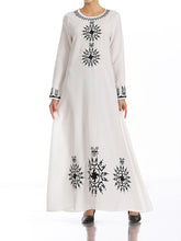 Load image into Gallery viewer, Embroidered Slim-Fit Ethnic Style Big Swing Dress