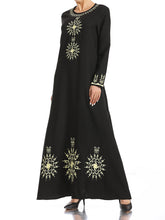 Load image into Gallery viewer, Embroidered Slim-Fit Ethnic Style Big Swing Dress