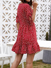 Load image into Gallery viewer, Deep V-neck Lace Floral Dress