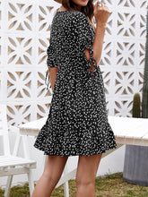 Load image into Gallery viewer, Deep V-neck Lace Floral Dress