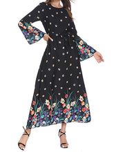 Load image into Gallery viewer, Women&#39;S Fashion Ethnic Print Long Sleeve Dress