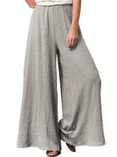 Load image into Gallery viewer, Cotton And Linen Comfortable Solid Color Women&#39;S Wide-Leg Pants