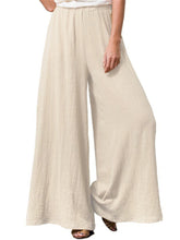 Load image into Gallery viewer, Cotton And Linen Comfortable Solid Color Women&#39;S Wide-Leg Pants