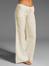 Load image into Gallery viewer, Cotton And Linen Solid Color Women&#39;S Casual Pants