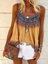 Load image into Gallery viewer, Women Bohemian Beach Loose Print Tank Top