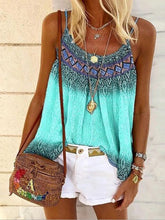Load image into Gallery viewer, Women Bohemian Beach Loose Print Tank Top
