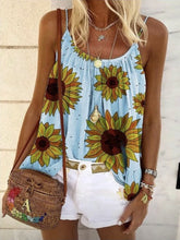 Load image into Gallery viewer, Women Bohemian Daisy Print Tank Top