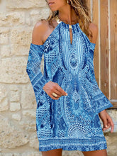 Load image into Gallery viewer, Bohemian Off-the-shoulder Printed Holiday Casual Dress