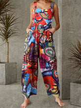 Load image into Gallery viewer, Fashion Abstract Printing Casual Loose Overalls Jumpsuits