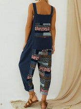 Load image into Gallery viewer, Women's Fashion Color Matching Casual Overalls Printed Casual Jumpsuit