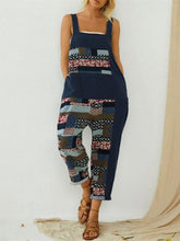Load image into Gallery viewer, Women's Fashion Color Matching Casual Overalls Printed Casual Jumpsuit