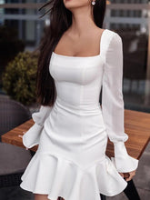 Load image into Gallery viewer, Fashion Ruffled Long Sleeve Slim Dress