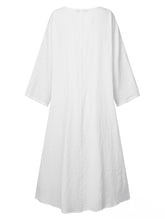 Load image into Gallery viewer, Casual V-Neck Women&#39;S Cotton And Linen Dress