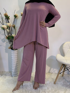 Women'S Solid Color Loose Casual Long Sleeve Suit