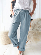 Load image into Gallery viewer, Women&#39;S Solid Color Casual Loose Straight Trousers