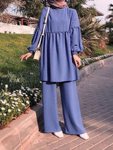 Load image into Gallery viewer, Casual Cool Loose Blouse Wide Leg Pants Two-Piece Suit