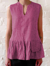 Load image into Gallery viewer, Pleated Casual Sleeveless Women'S Top