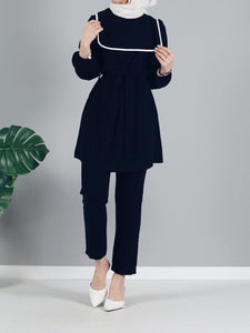 Women'S Fashion Navy Collar Girly Style Suit