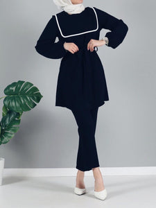 Women'S Fashion Navy Collar Girly Style Suit