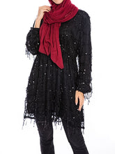 Load image into Gallery viewer, Sequined Fringe Fashion Women'S V-Neck Long Sleeve Top