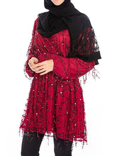 Load image into Gallery viewer, Sequined Fringe Fashion Women'S V-Neck Long Sleeve Top