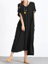 Load image into Gallery viewer, Women&#39;S Loose And Thin Cotton And Linen Dress