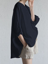 Load image into Gallery viewer, Cotton And Linen Casual Women&#39;S Loose Top