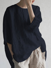 Load image into Gallery viewer, Cotton And Linen Casual Women&#39;S Loose Top