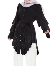 Load image into Gallery viewer, Women'S Round Neck Loose Openwork Pile Sleeve Top