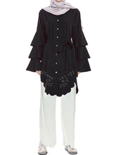 Load image into Gallery viewer, Women'S Round Neck Loose Openwork Pile Sleeve Top