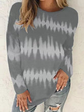 Load image into Gallery viewer, Loose Casual Round Neck Pullover Print Long-sleeved T-shirt Top