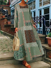 Load image into Gallery viewer, Bohemian Cotton And Linen Print Women&#39;S Long Dress