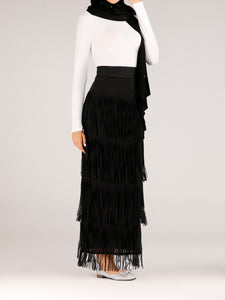 Women'S Fashion Party Casual Irregular Fringed Skirt