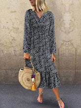 Load image into Gallery viewer, Pastoral Print Women&#39;S Cotton And Linen Dress