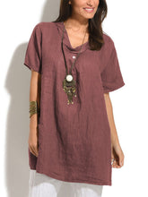 Load image into Gallery viewer, Solid Color Cotton And Linen Loose Blouse