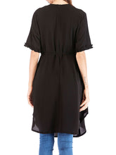 Load image into Gallery viewer, Fashion Casual Chiffon Round Neck Beaded Top